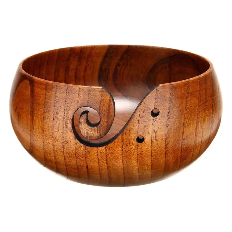 Wooden Knitting Bowl Storage Holder Large Yarn Holder Dispenser With Hole Handmade Yarn Storage Bowl For DIY Knitting Crocheting
Wooden Knitting Bowl Storage Holder Large Yarn Holder Dispenser With Hole Handmade Yarn Storage Bowl For DIY Knitting Crocheting