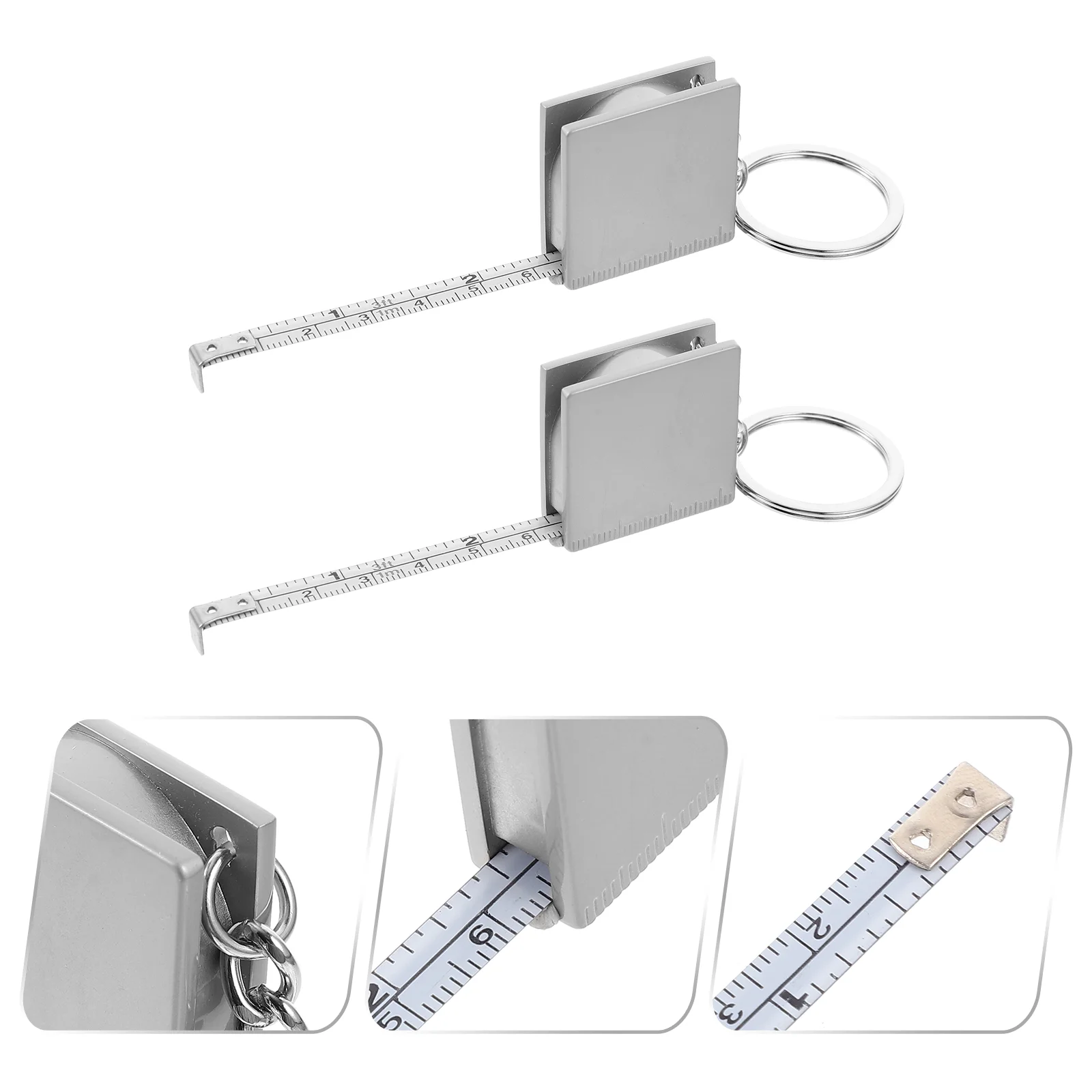 2 Pcs Measuring Tape for Body Measurements Mini Steel Tool Portable Keychain Metal Car
2 Pcs Measuring Tape for Body Measurements Mini Steel Tool Portable Keychain Metal Car