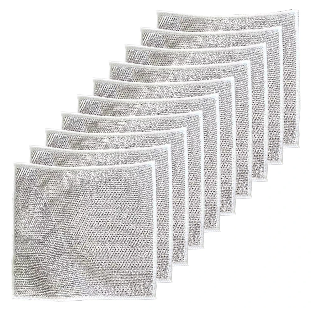 5/10pcs Steel Wire Dishwashing Cloth Kitchen Cleaning Cloth Non-stick Oil Dish Clean Towel Washing Rags Household Cleaning Cloth
5/10pcs Steel Wire Dishwashing Cloth Kitchen Cleaning Cloth Non-stick Oil Dish Clean Towel Washing Rags Household Cleaning Cloth