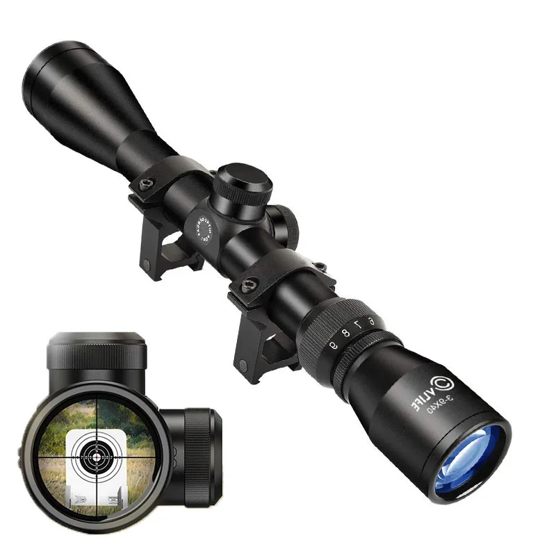 EZshoot Tactical Riflescope 3-9x40 Optics R4 Reticle Crosshair Scope with 20mm Free Rail Mounts Airsoft Hunting Scopes Rifle
EZshoot Tactical Riflescope 3-9x40 Optics R4 Reticle Crosshair Scope with 20mm Free Rail Mounts Airsoft Hunting Scopes Rifle