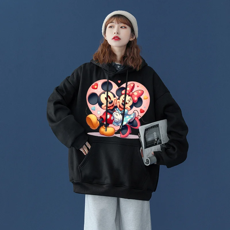 

Popular Disney character Mickey Mouse print hooded men's and women's hoodies couple casual sports street hoodies