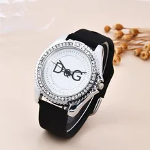 Luxury Brand DQG Women's Watch Leather Strap Rhinestone Inlay Dial Fashion Sport Quartz Watch for Women Gift Clock 2023