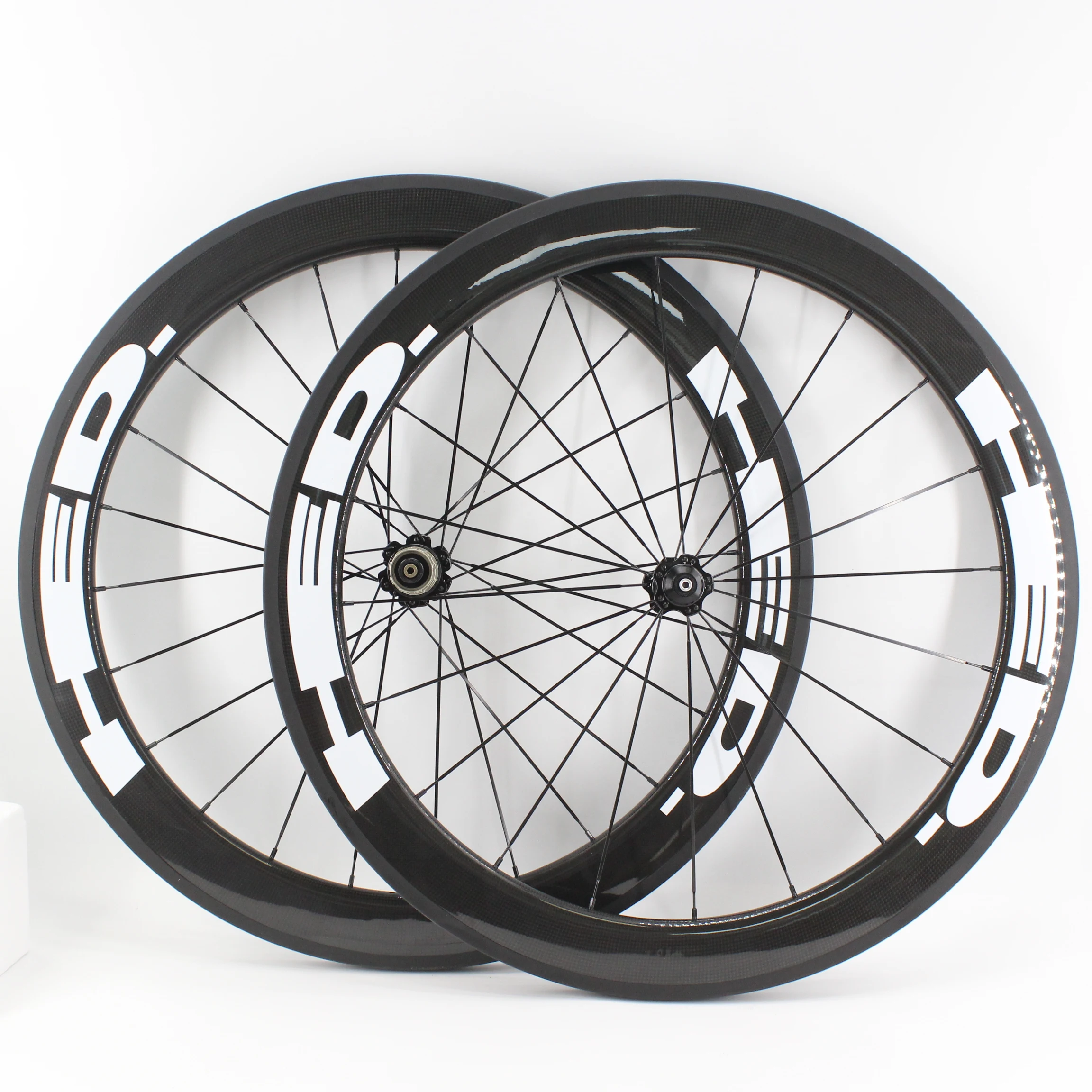 

New 700C white 38/50/60/88mm Road bike 3K UD 12K full carbon fibre bicycle wheelset tubular clincher tubeless rims