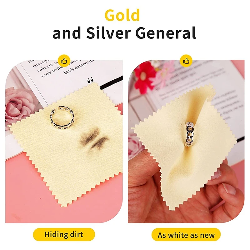 200Pcs Premium Jewelry Cleaning Cloth, Silver Polishing Cloth Individually Wrapped (Yellow, 3.15 inch x 3.15 inch)
200Pcs Premium Jewelry Cleaning Cloth, Silver Polishing Cloth Individually Wrapped (Yellow, 3.15 inch x 3.15 inch)