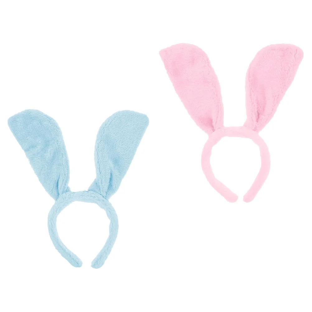 

2 Pcs Animal Ear Prom Hair Accessories Party Headwear Decor Hair Modeling Rabbit Ears Hairband Polyester Bunny Design