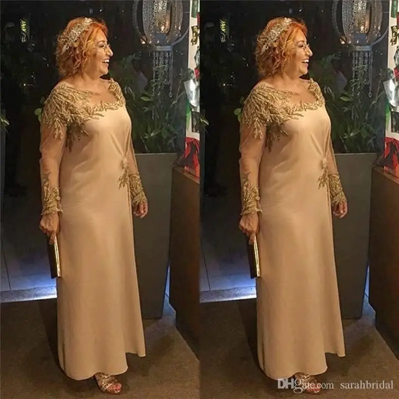Champagne Long Sleeve Mother Of the Bride Groom Dresses Lace Beaded Chiffon Ankle-length Plus Size Mother Occasion dress
Champagne Long Sleeve Mother Of the Bride Groom Dresses Lace Beaded Chiffon Ankle-length Plus Size Mother Occasion dress