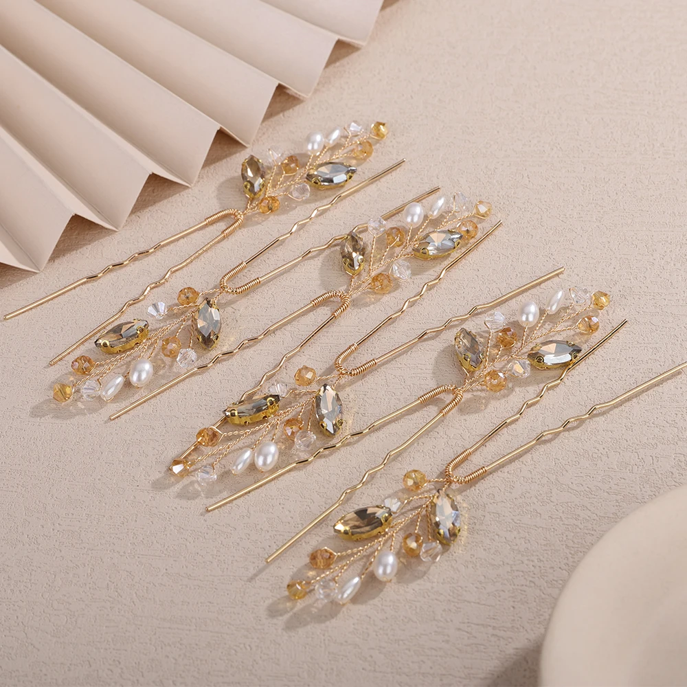 6PCS Crystal Wedding Hair Accessories Pearl Rhinestone Hair Pins for Women Bridal Headpiece 10Color Bride Party Hairpins Jewelry 28 S61f3a85a63534b52ae726ace86292d36Y