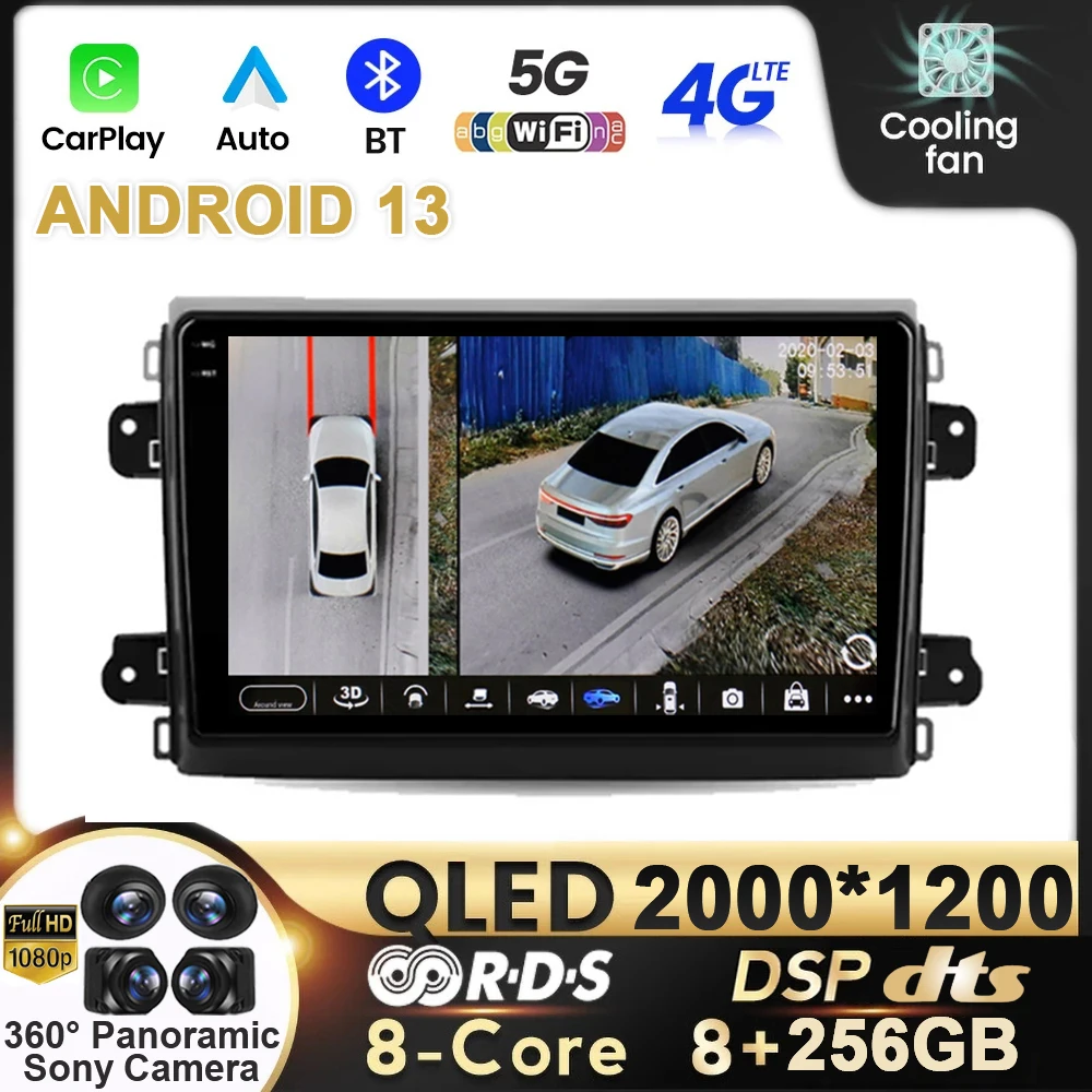 

Andriod 13 Carplay Auto For Fiat Ducato Van L3H2 2021 - 2023 Car Radio Multimedia Video Player Stereo Navigation GPS DVD 4G WiFi
