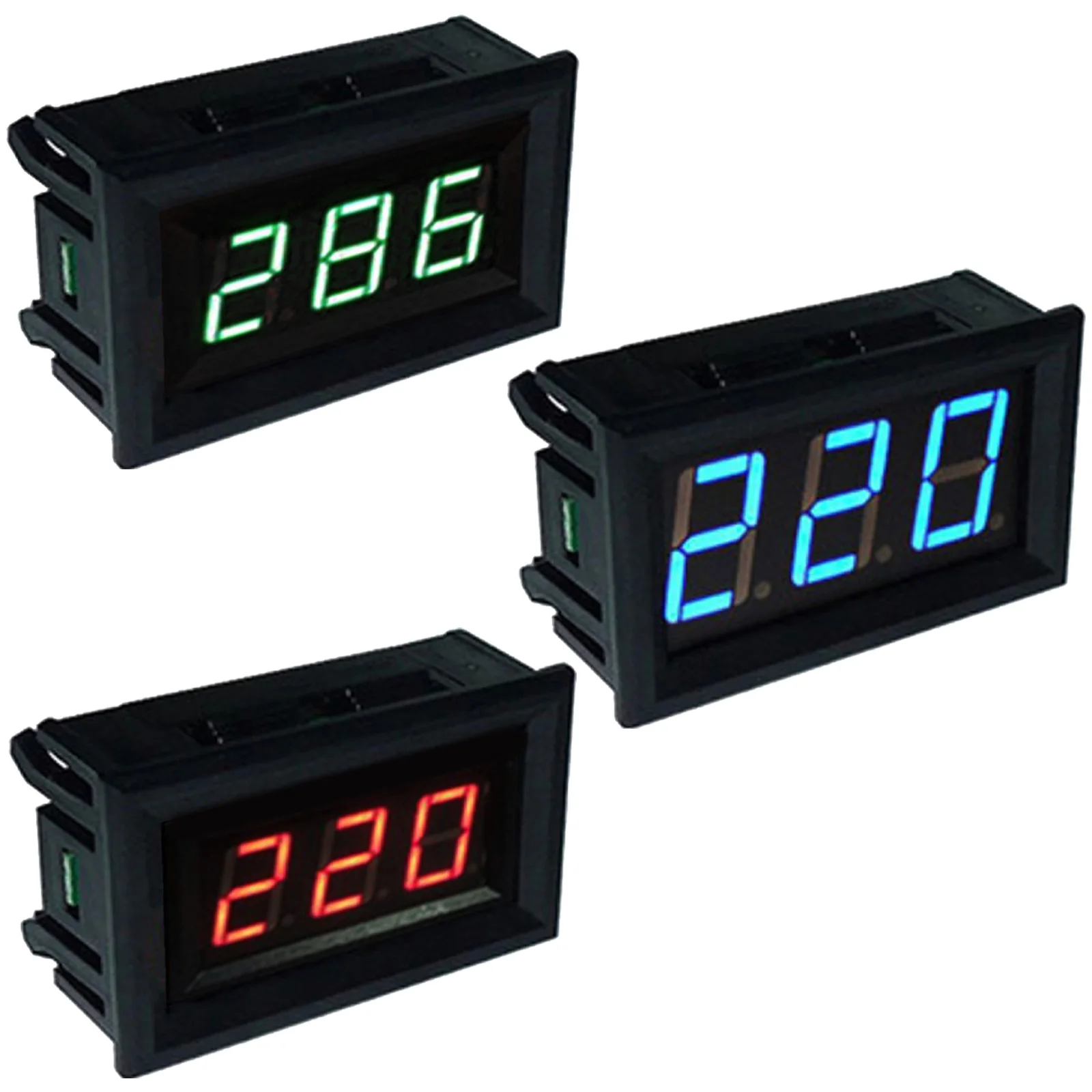 LED Digital 2-line AC Voltage Table LED Display Panel Red Blue Green AC220V 70V ~ 500V Voltmeter Detectors Parts
LED Digital 2-line AC Voltage Table LED Display Panel Red Blue Green AC220V 70V ~ 500V Voltmeter Detectors Parts