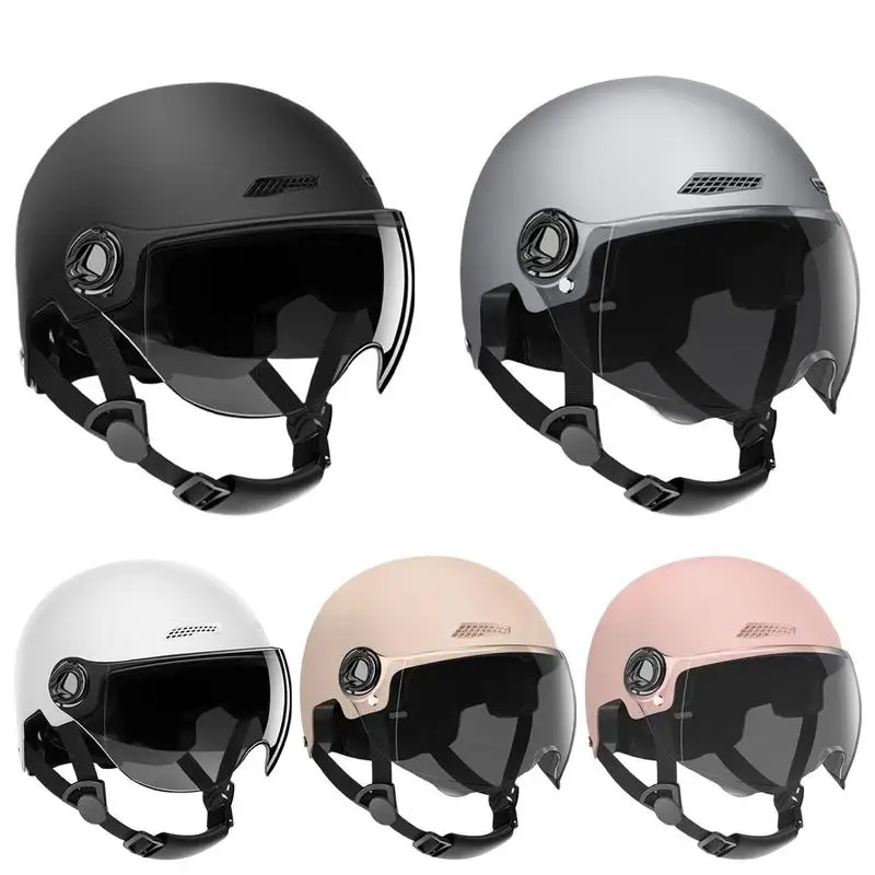 

Electric Motorcycle Helmet With Visor 3C Certification Moto Bicycle Helmets Men Women Summer Scooter Moto Protective Gear