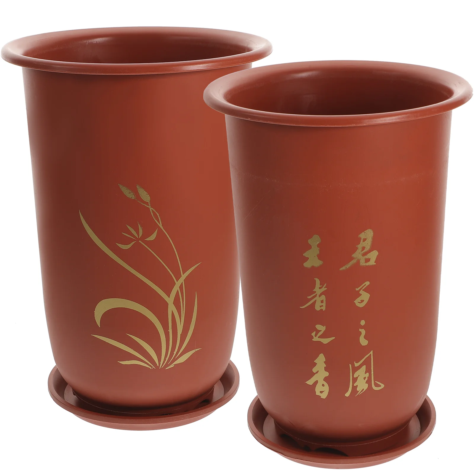 

Orchid Flower Pot Vintage Chinese Style Decorative Flowerpot Display Stand Resin Planter Succulent Pots Cactus Bonsai