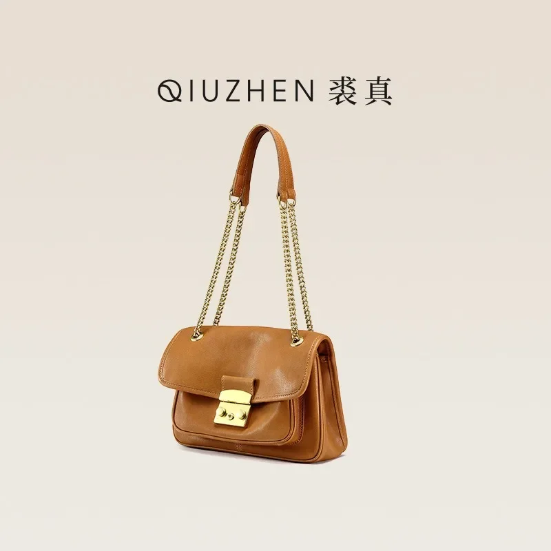 

Qiu Zhen vintage chain doctor bag fashion trend crossbody single shoulder underarm messenger bag advanced sense