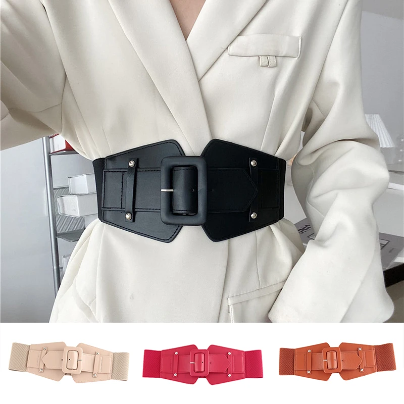 Wide Elastic Corset Belt Ladies DIY Dress Suit Waistband PU Leather Stretch Cummerbunds Plus Size Belts Women Stretch Waistbelts
Wide Elastic Corset Belt Ladies DIY Dress Suit Waistband PU Leather Stretch Cummerbunds Plus Size Belts Women Stretch Waistbelts