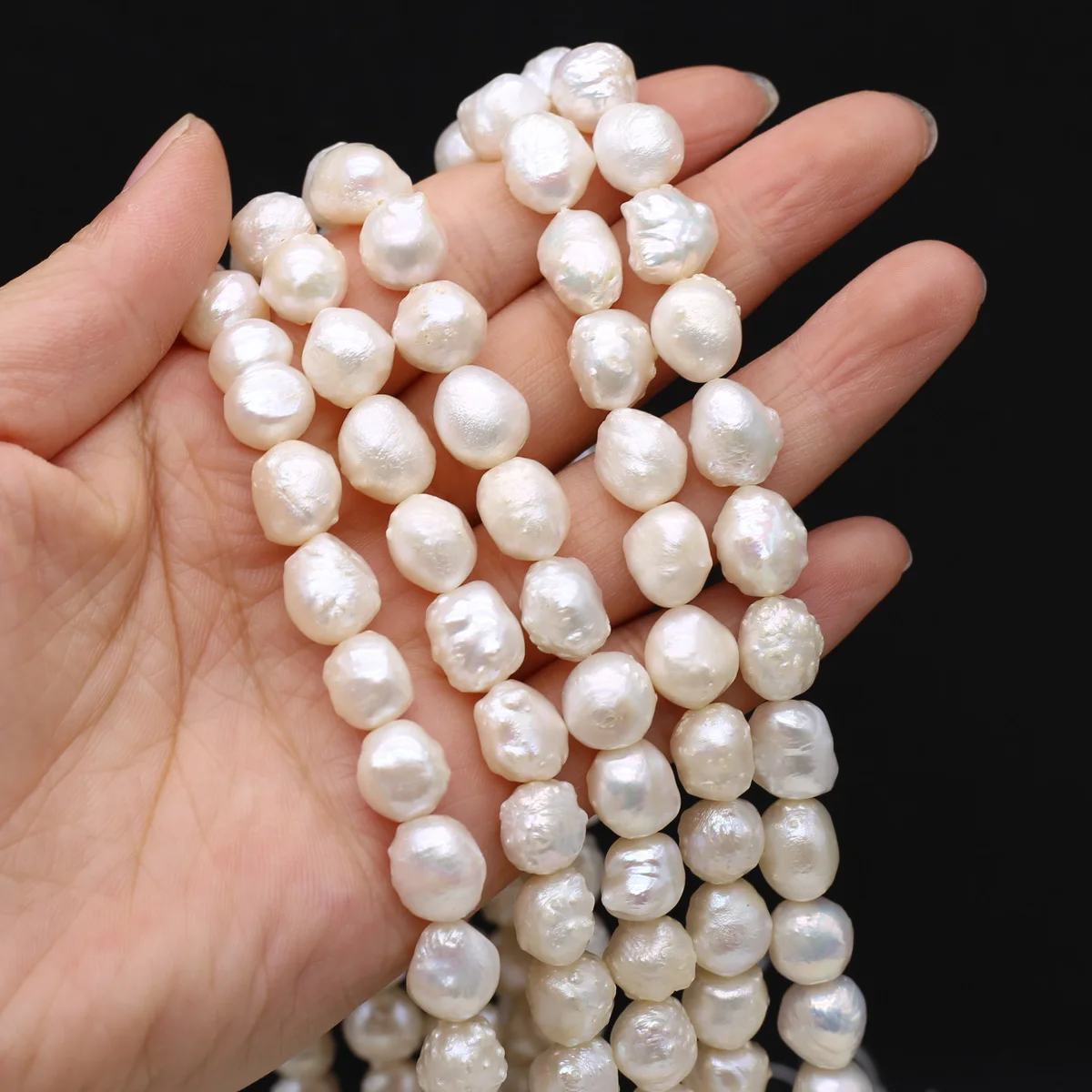 Natural Freshwater Baroque Pearl White Irregular Round 9-10mm Loose Spacing Beaded Jewelry Making Necklace Earrings Accessory
Natural Freshwater Baroque Pearl White Irregular Round 9-10mm Loose Spacing Beaded Jewelry Making Necklace Earrings Accessory