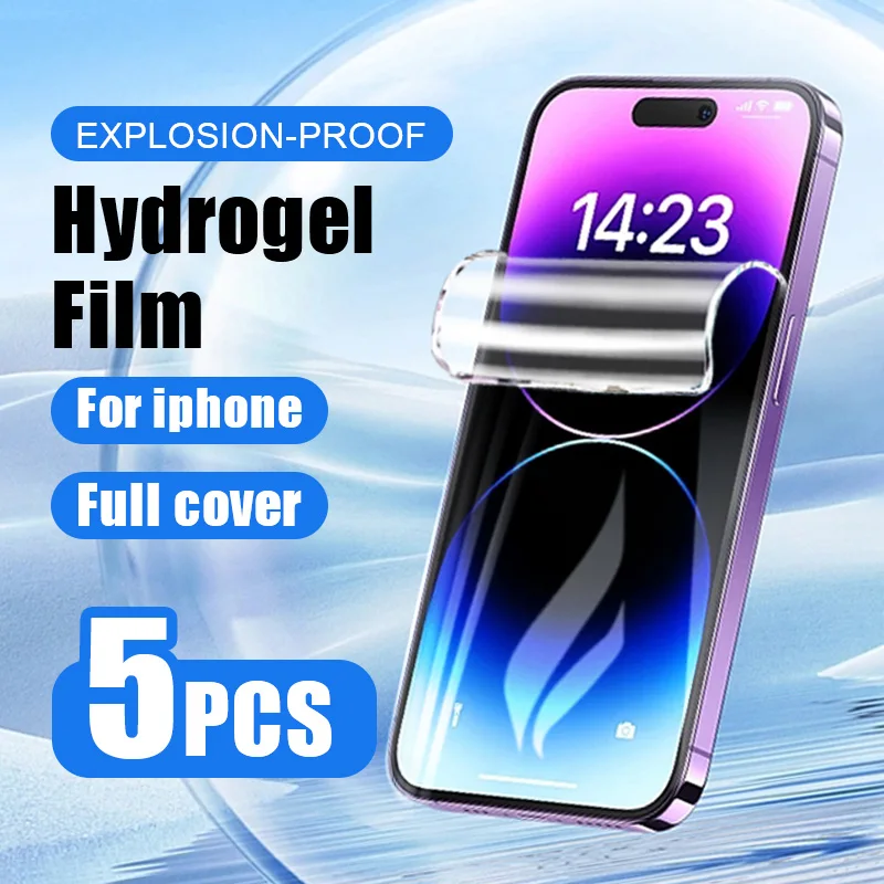 Мягкая Гидрогелевая пленка с полным покрытием для iPhone X, XR, XS, 15, 14 Plus, 13, Mini, 12, 11 Pro Max, 5 шт., защитная пленка для экрана
Мягкая Гидрогелевая пленка с полным покрытием для iPhone X, XR, XS, 15, 14 Plus, 13, Mini, 12, 11 Pro Max, 5 шт., защитная пленка для экрана
