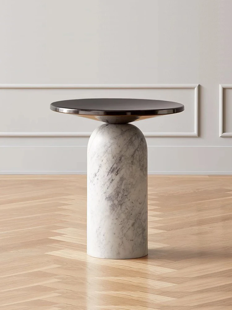 Marble Sofa Side Table Nordic Living Room Small Coffee Table Minimalist Creative Balcony Small round Table Simple
Marble Sofa Side Table Nordic Living Room Small Coffee Table Minimalist Creative Balcony Small round Table Simple