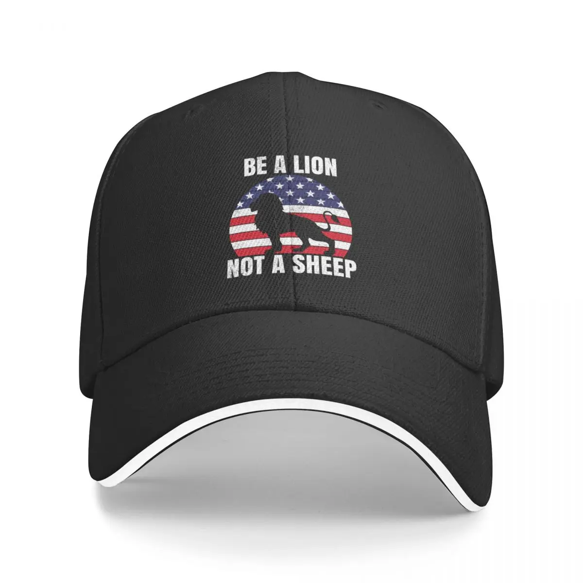 

Lions Not Sheep Retro Patriotic American Flag Baseball Cap Sports Cap Anime Hood hard hat For Women Men's