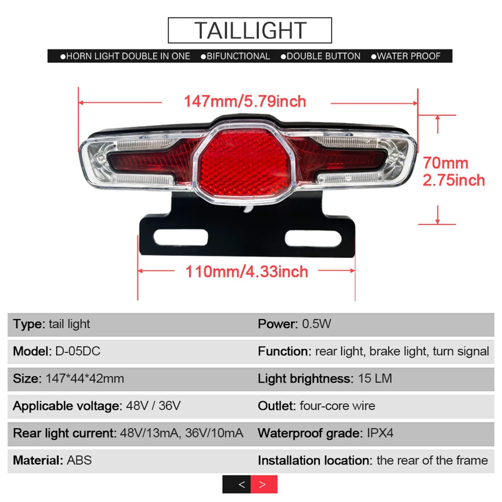 Headlight Kits Ebike Headlight Kits For E-bike Retrofit ABS IPX4 PC+ABS 108G 12V-80 1600mm 3 Pins High Quality
Headlight Kits Ebike Headlight Kits For E-bike Retrofit ABS IPX4 PC+ABS 108G 12V-80 1600mm 3 Pins High Quality