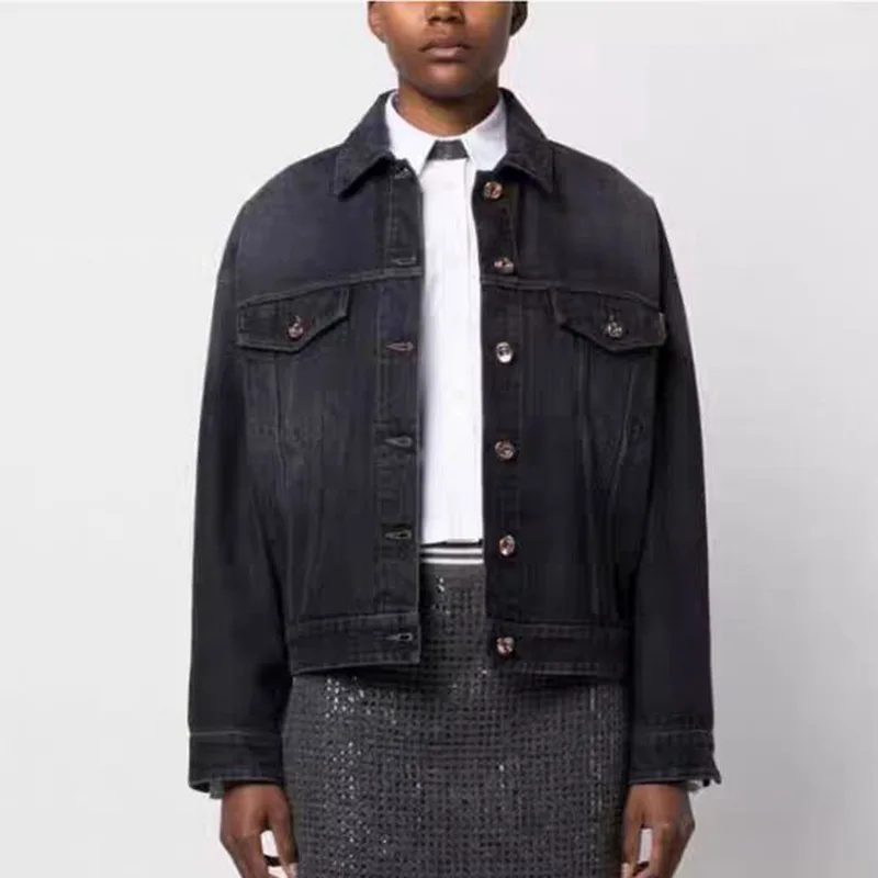 New Style Women Retro Pure Cotton Thickened Denim Short Jacket Top / Denim Wide-leg Pants 2023 Autumn and Winter
New Style Women Retro Pure Cotton Thickened Denim Short Jacket Top / Denim Wide-leg Pants 2023 Autumn and Winter