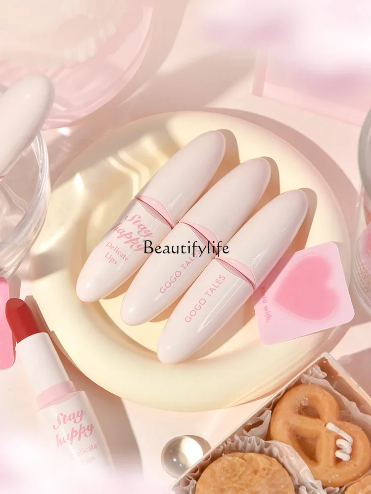 

Velvet Matte Lip Balm Matte Nude Feel Plain Moisturizing White Lipstick