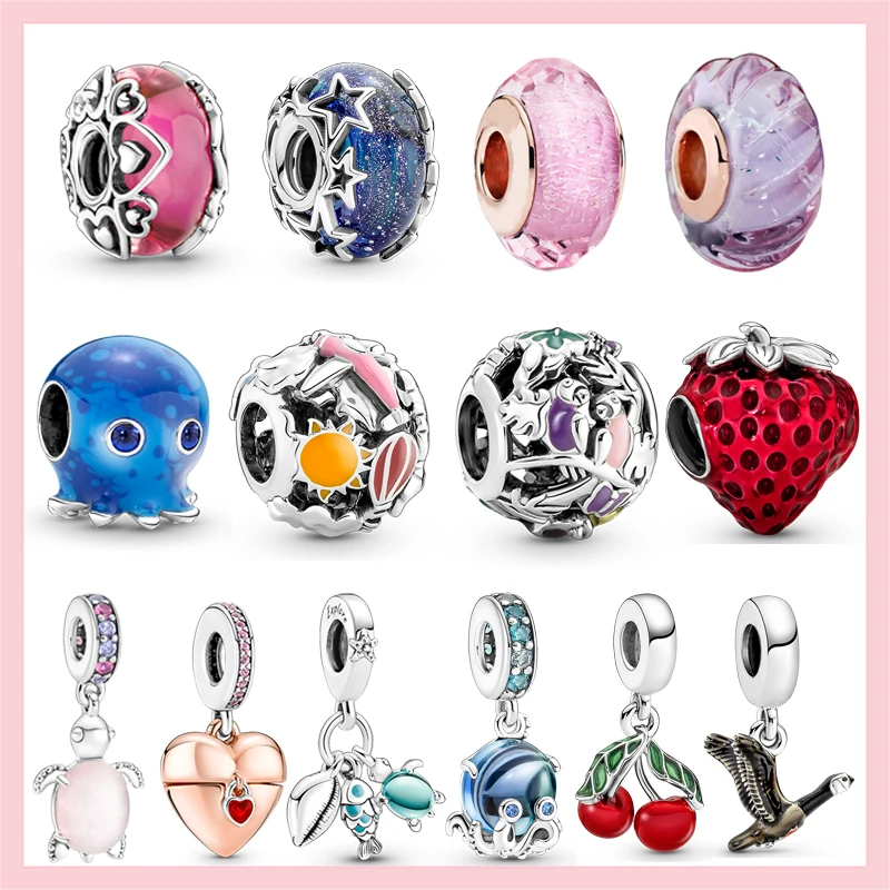 925 Silver Fish Sea Turtle Murano Glass Octopus Charms Pink Flower Heart Beads Fit Original Charm Bracelet Jewelry Making
925 Silver Fish Sea Turtle Murano Glass Octopus Charms Pink Flower Heart Beads Fit Original Charm Bracelet Jewelry Making