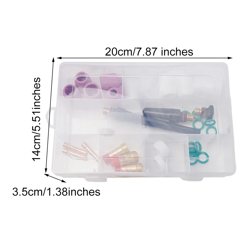 Achieve Precise Welds with 31PCS For WP171826 TIG Welding Torch Stubby Gas Lens 12 Glass Cup Kit, Premium Welding Accessories
Achieve Precise Welds with 31PCS For WP171826 TIG Welding Torch Stubby Gas Lens 12 Glass Cup Kit, Premium Welding Accessories