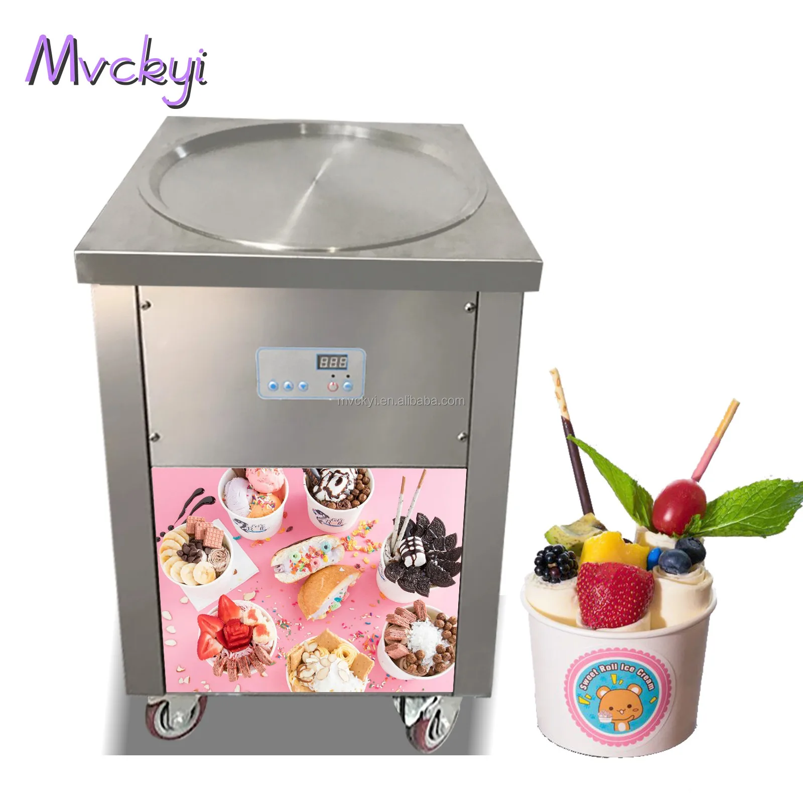 Mvckyi New Design Commercial Fast Cooling CE Desktop Small Fried Ice Cream Roll Machine Household Portable Yogurt Maker
Mvckyi New Design Commercial Fast Cooling CE Desktop Small Fried Ice Cream Roll Machine Household Portable Yogurt Maker