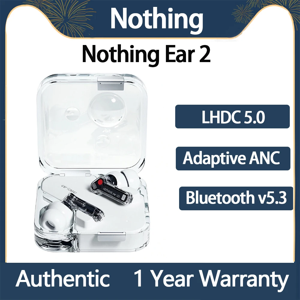 

Original Nothing Ear 2 Ear 1 Audifonos TWS True Wireless Earbuds Bluetooth Adaptive ANC Sport Hi-Res Dynamic 36 Hours Playtime