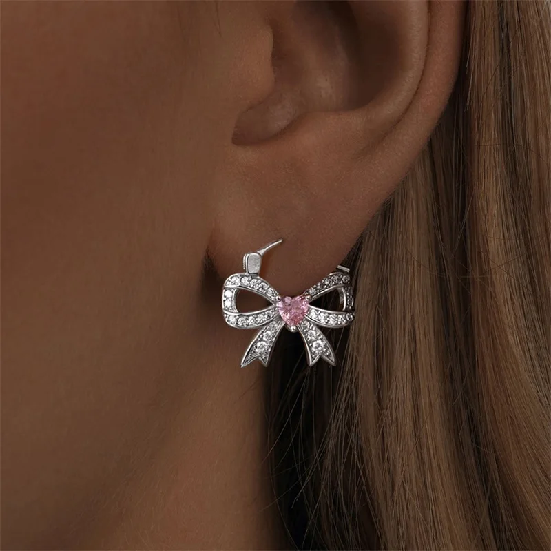 Women's 925 Sterling Silver Bow Princess Powder Sparkling Zircon Trendy Earrings Fit For Wedding Party Exquisite Jewelry 28 Mallzona S620626a0de3c44de8a9e3623129e53775 Women's 925 Sterling Silver Bow Princess Powder Sparkling Zircon Trendy Earrings Fit For Wedding Party Exquisite Jewelry Mallzona