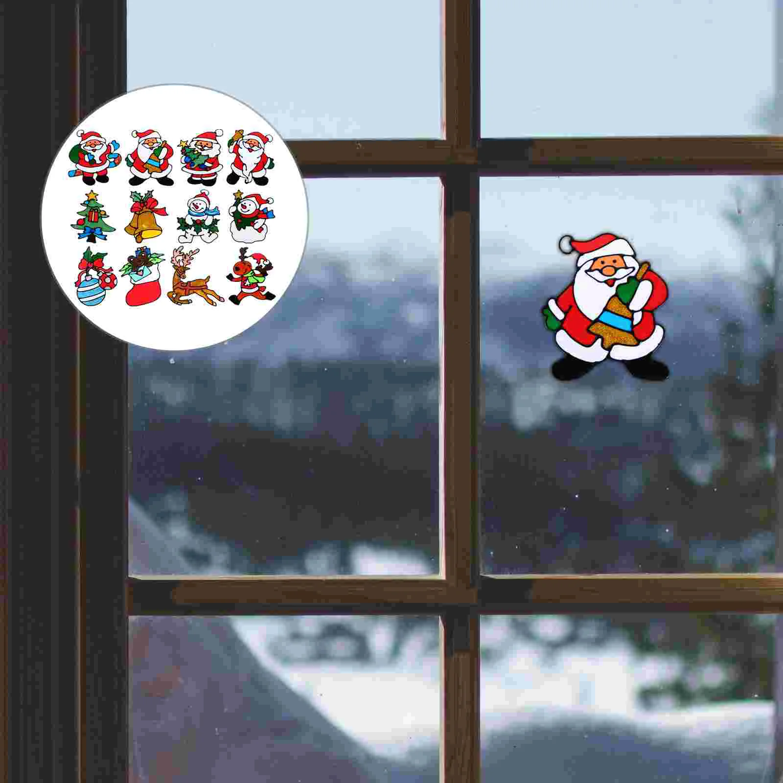 12Pcs Christmas Window Santa Clings Xmas Tree Bells Decals Stickers Decoration
12Pcs Christmas Window Santa Clings Xmas Tree Bells Decals Stickers Decoration