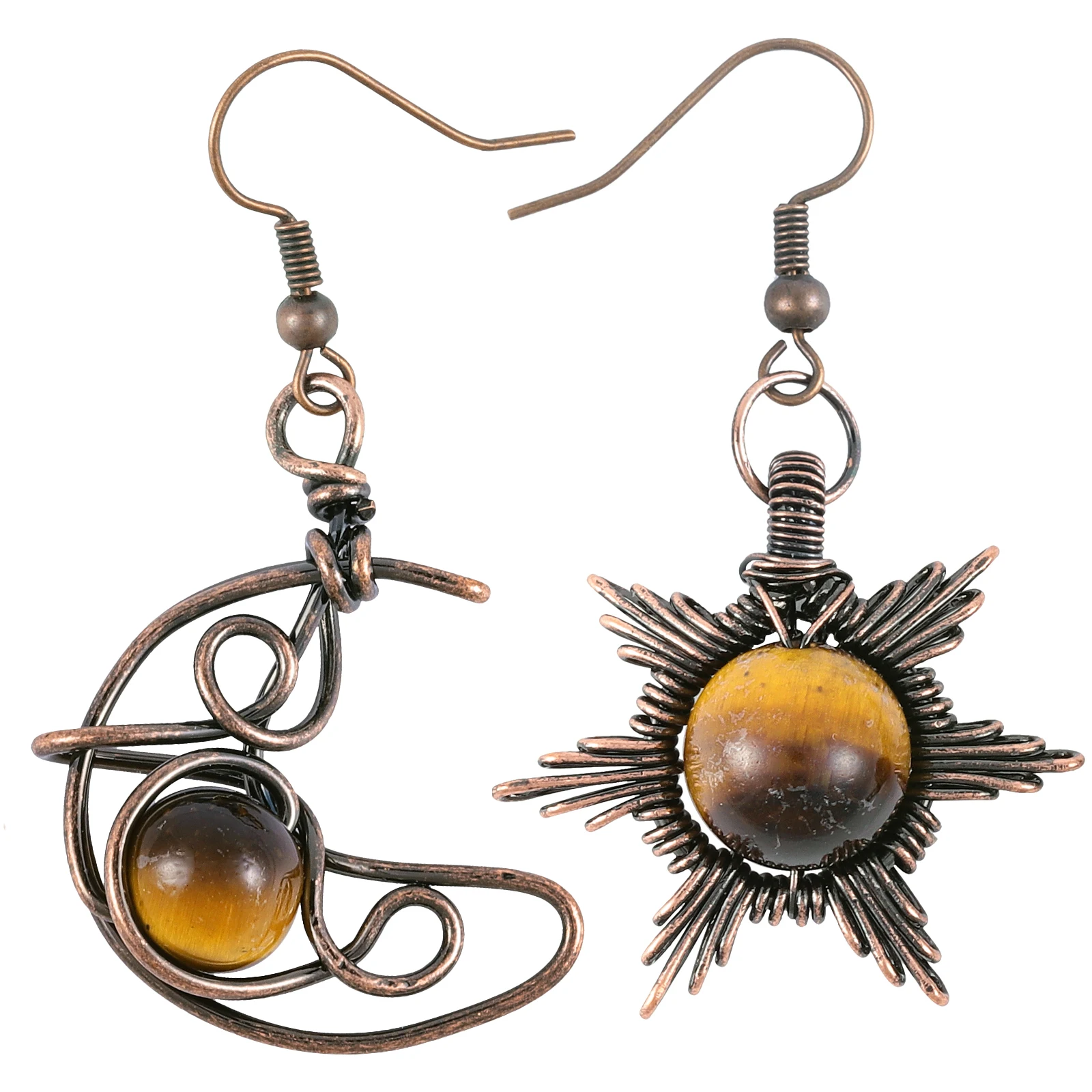 Асимметричные серьги-подвески TUMBEELLUWA в виде Солнца и Луны с медной проволокой, винтажные серьги-подвески с крючком для женщин
Асимметричные серьги-подвески TUMBEELLUWA в виде Солнца и Луны с медной проволокой, винтажные серьги-подвески с крючком для женщин