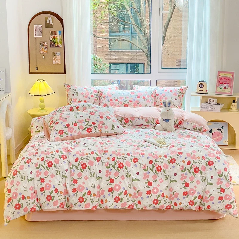 

Bedding Set High Quality Skin Friendly Quilt Cover Set Single Double Queen Printing Duvet Cover Set