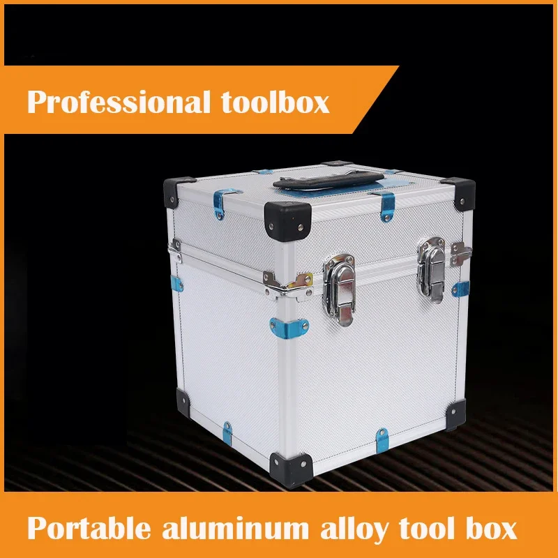 

Многофункциональная коробка для хранения, водонепроницаемый ударопрочный герметичный ящик для инструментов, портативный ящик для инструментов из алюминиевого сплава, органайзер для хранения деталей