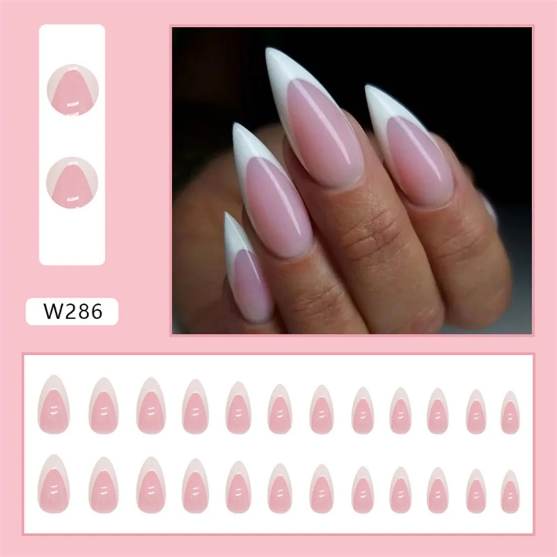 24p Artificial Acrylic Nail Art Fake Nails Full Coverage Long Ballet Press On Nails Tips Pale Pink White Edge False Nail Designs
24p Artificial Acrylic Nail Art Fake Nails Full Coverage Long Ballet Press On Nails Tips Pale Pink White Edge False Nail Designs