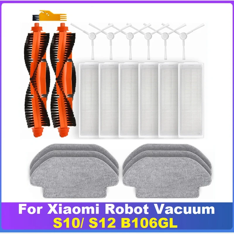 21PCS Spare Parts Main Side Brush Hepa Filter Mop Cloth For Xiaomi Robot Vacuum S10/ S12 B106GL
21PCS Spare Parts Main Side Brush Hepa Filter Mop Cloth For Xiaomi Robot Vacuum S10/ S12 B106GL