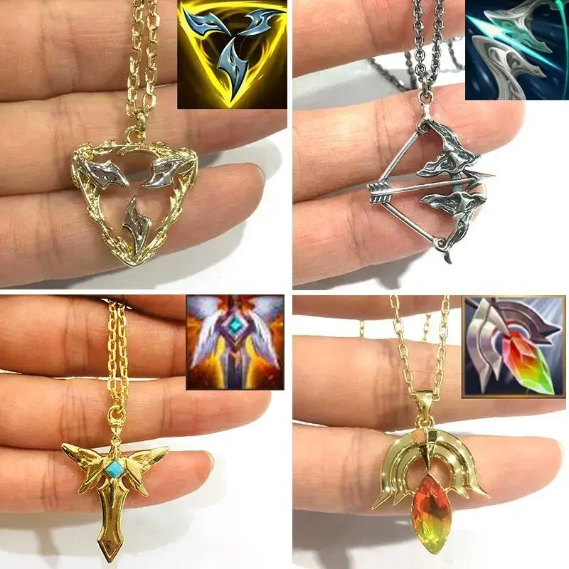 

LOL League of Legends Necklace Woman Anime Necklaces Women Chain Pendant Girls Jewelry Silver Color Korean Stainless Collares