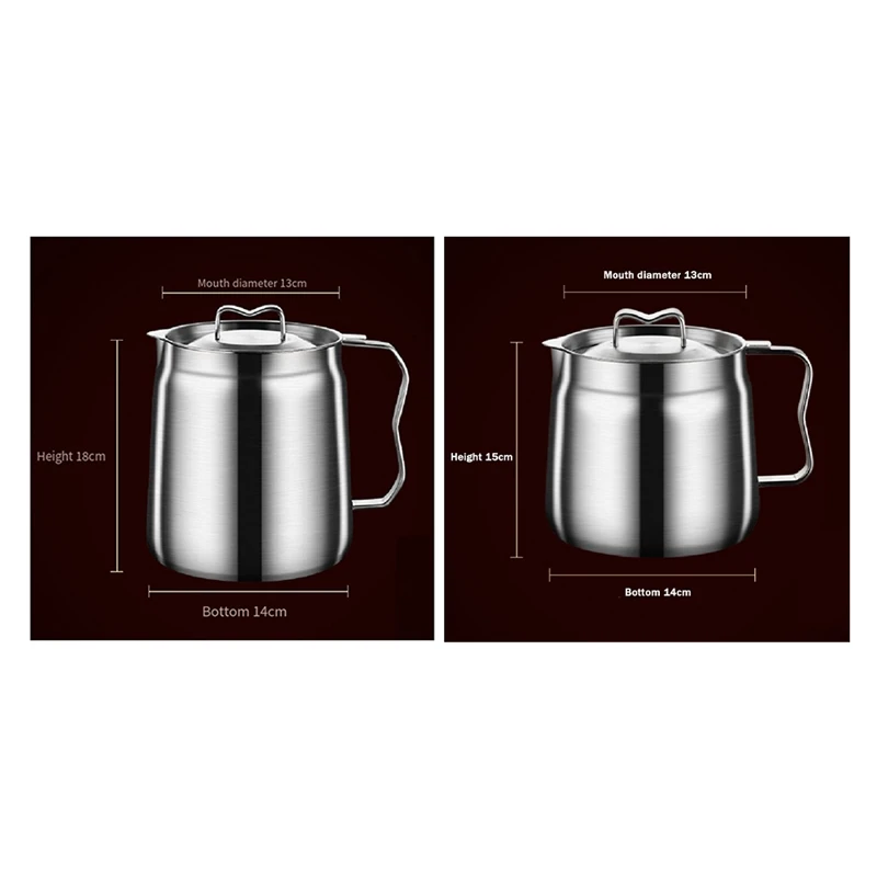 1.5L Stainless Steel Oil Filter Pot Lard Strainer Tank Container Jug High Capacity Storage Can Kitchen Household Tools Durable
1.5L Stainless Steel Oil Filter Pot Lard Strainer Tank Container Jug High Capacity Storage Can Kitchen Household Tools Durable