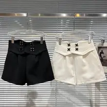 2022 Spring New Cross Design Waist Temperament OL Three-point Solid Color Suit Shorts Streetwear Women Stacked Pants Kawaii Y2k
2022 Spring New Cross Design Waist Temperament OL Three-point Solid Color Suit Shorts Streetwear Women Stacked Pants Kawaii Y2k