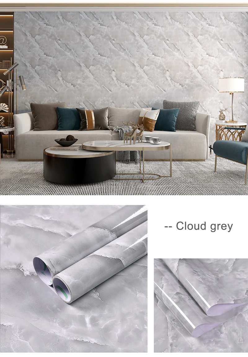 Waterproof Marble Vinyl Film Self Adhesive Wallpaper for Bathroom Kitchen Cupboard Countertops Contact Paper Home Decor Stickers Waterproof Marble Vinyl Film Self Adhesive Wallpaper for Bathroom Kitchen Cupboard Countertops Contact Paper Home Decor Stickers