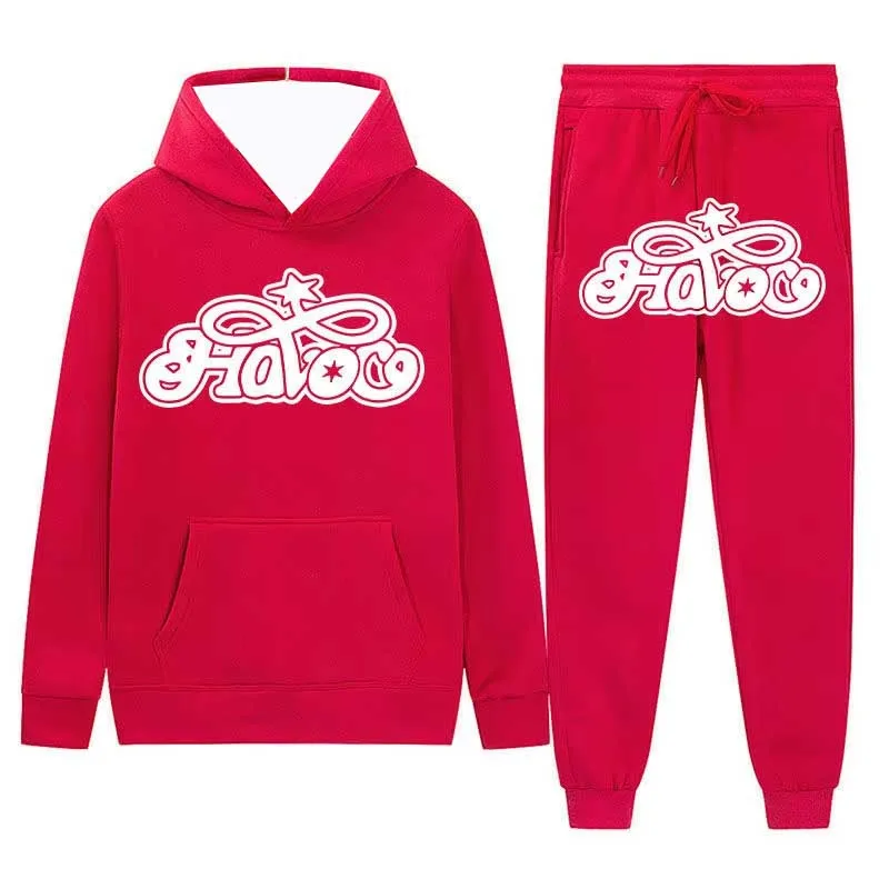Autumn Winter Y2K Harajuku Hip-hop 2 Piece Set Hooded Tops Casual Sweat Pants Suit Men Fashion Printed High Street Clothing Autumn Winter Y2K Harajuku Hip-hop 2 Piece Set Hooded Tops Casual Sweat Pants Suit Men Fashion Printed High Street Clothing