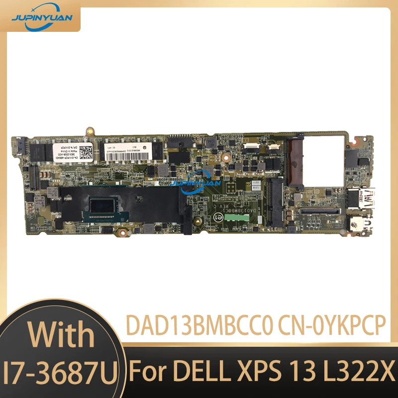 

Материнская плата DAD13BMBCC0 для ноутбука DELL XPS 13 L322X, флэптоп YKPCP DAD13BMBCC1 с флэш-памятью 8 ГБ, полностью протестирована