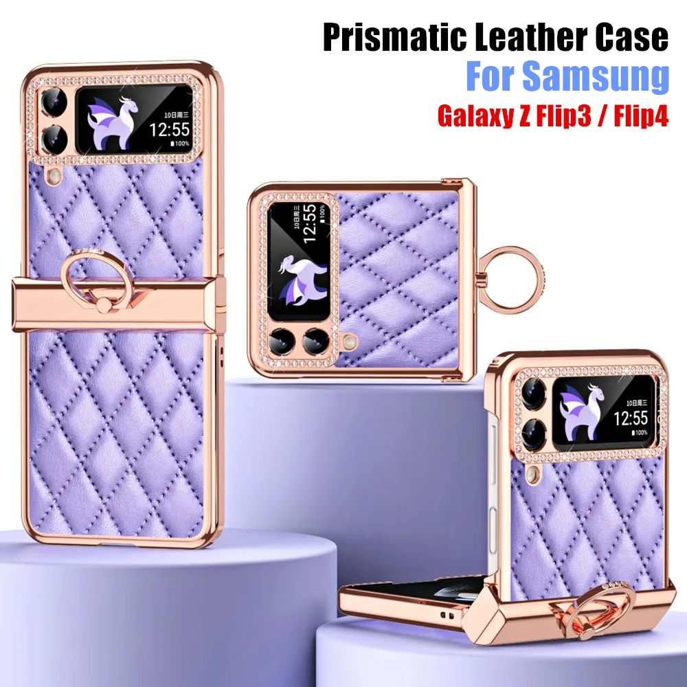 Luxury Diamond Folding Leather Cases For Samsung Galaxy Flip4 Fragrance Finger Ring Plaid Protective Cover For Samsung Z Flip 4
Luxury Diamond Folding Leather Cases For Samsung Galaxy Flip4 Fragrance Finger Ring Plaid Protective Cover For Samsung Z Flip 4
