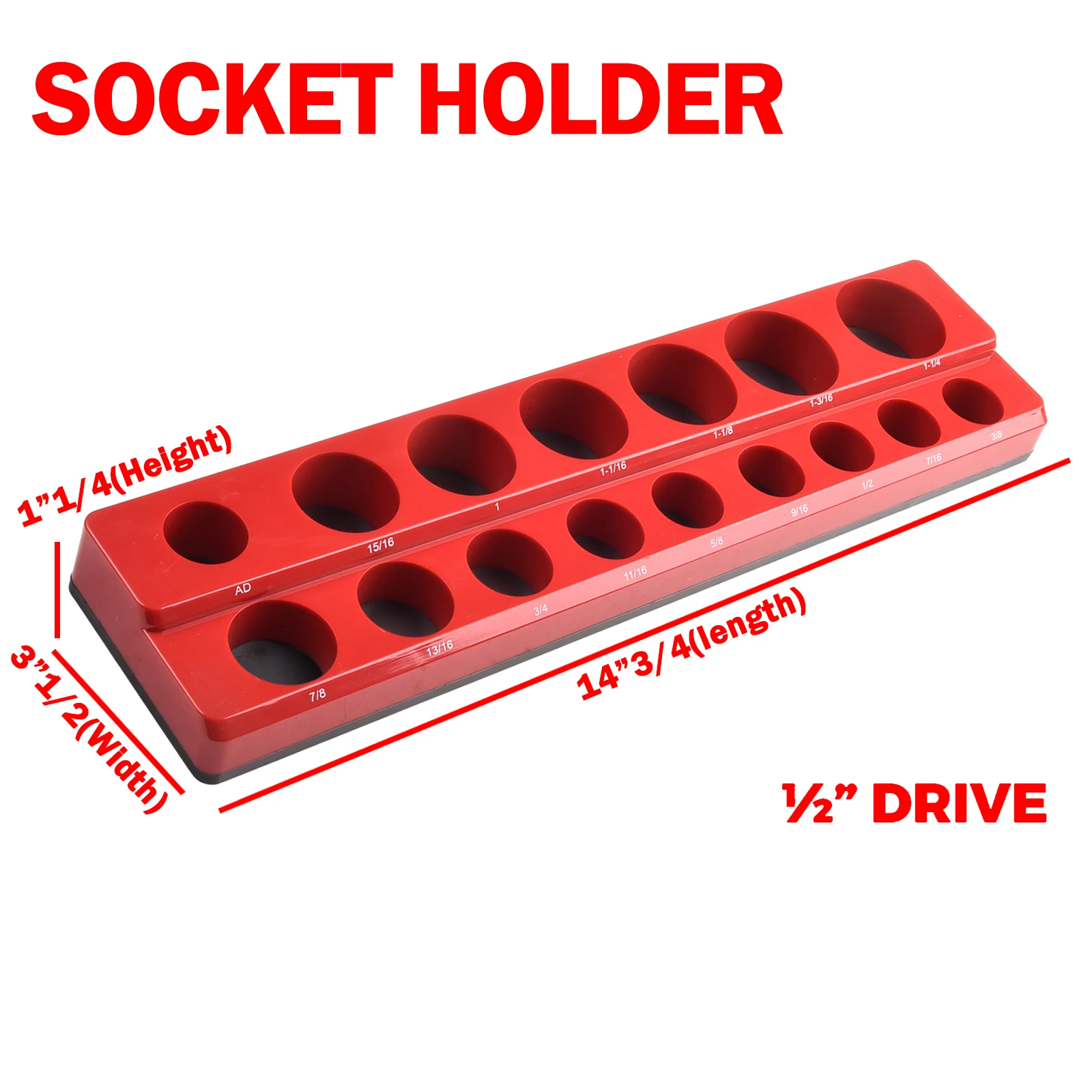 Magnetic Socket Organizers Socket Holder 1/2 3/8 1/4 Drive Holds Sockets Organizers Professional Quality Tools Organizer
Magnetic Socket Organizers Socket Holder 1/2 3/8 1/4 Drive Holds Sockets Organizers Professional Quality Tools Organizer