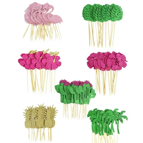 10pcs Glitter Paper Cake Topper Coconut Flamingo Cactus Flowers Leaf Cupcake Toppers Baking Decor Birthday Hawaii Party Supplies
10pcs Glitter Paper Cake Topper Coconut Flamingo Cactus Flowers Leaf Cupcake Toppers Baking Decor Birthday Hawaii Party Supplies