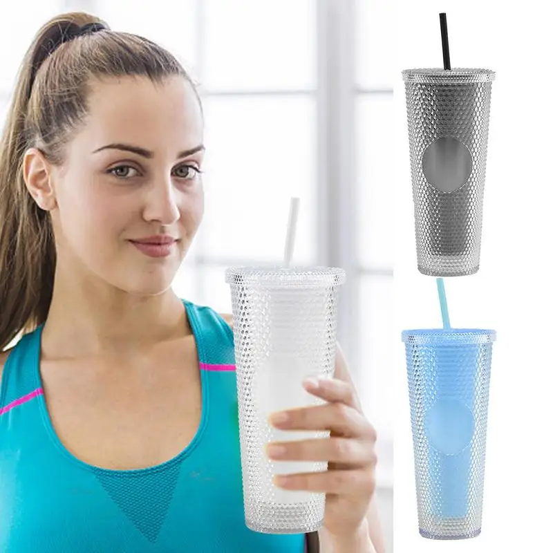 Studded Rummer Cup Straw Cup With Lid Large Capacity Water Bottle BPA Free Acrylic Studded Insulated Water Coffee Cup Travel Mug
Studded Rummer Cup Straw Cup With Lid Large Capacity Water Bottle BPA Free Acrylic Studded Insulated Water Coffee Cup Travel Mug