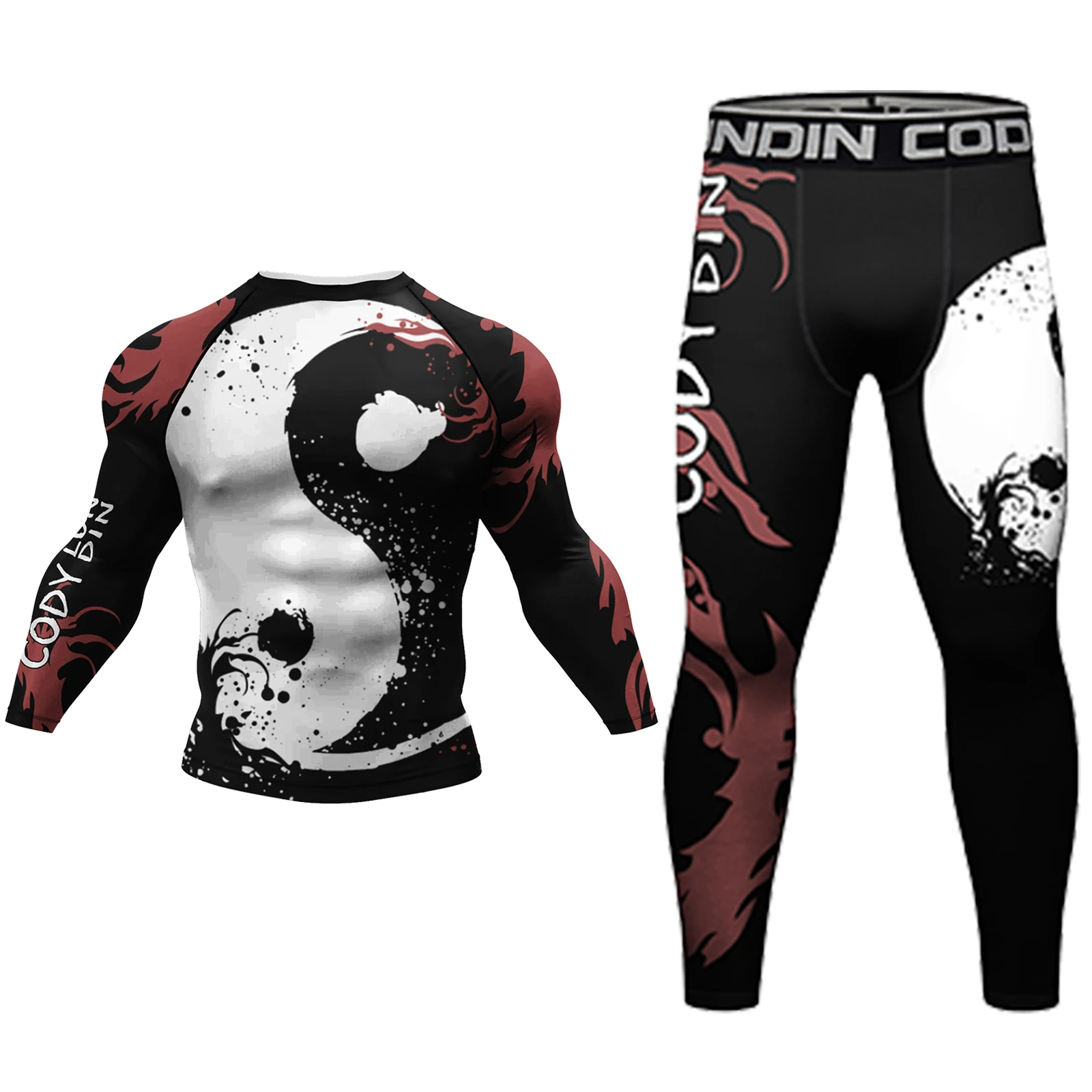 

Cody Lundin одежда для боевого искусства в китайском стиле 2 шт. Jiu jitsu gi bjj Rashguard мужской компрессионный спортивный комплект спортивная одежда для тренажерного зала