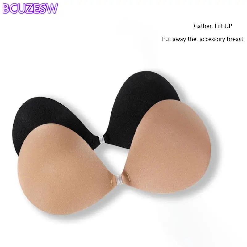 

Sexy Sujetador Women's bra Invisible Push Up Bra Self-Adhesive Silicone Seamless Front Closure Sticky Backless Strapless Bra