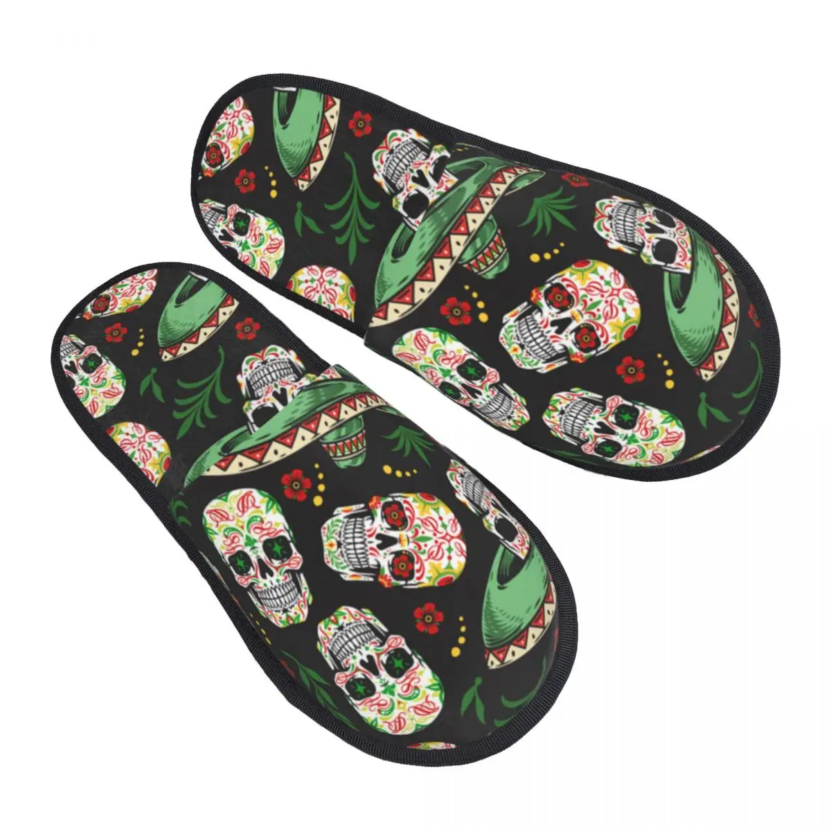 Indoor Colorful Sugar Skulls Warm Slippers Home Plush Slippers Home Soft Fluffy Slippers
Indoor Colorful Sugar Skulls Warm Slippers Home Plush Slippers Home Soft Fluffy Slippers