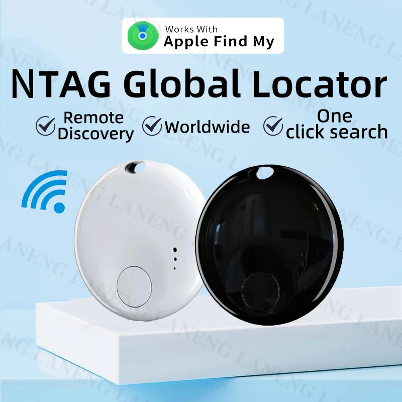 

Wireless GPS with Apple Find My APP Smart Tracker Work NTag Anti Lost Reminder Device MFI Rated Locator Car Key Pet Kids Finder