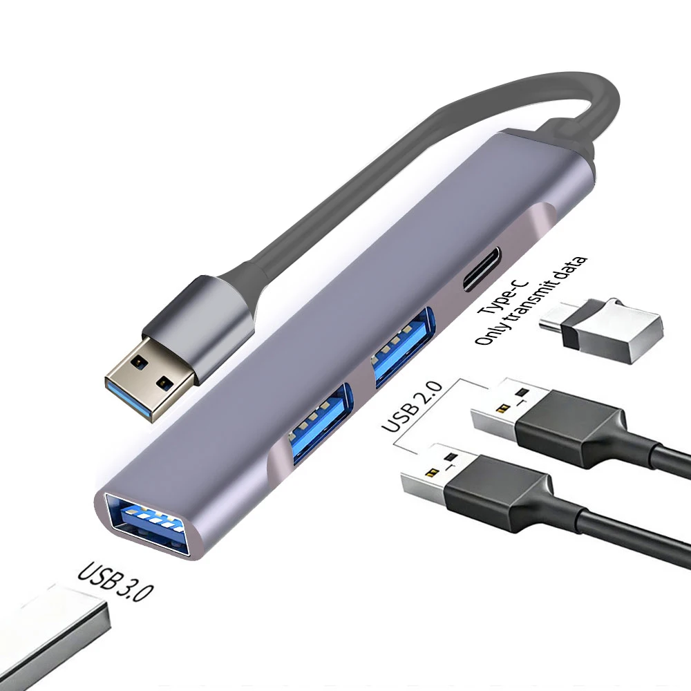 4-in-1 USB C HUB USB 3.0 5Gbps High Speed USB Splitter Type-c Adapter USB C Docking Station OTG Adapter for PC Laptop Macbook 4-in-1 USB C HUB USB 3.0 5Gbps High Speed USB Splitter Type-c Adapter USB C Docking Station OTG Adapter for PC Laptop Macbook